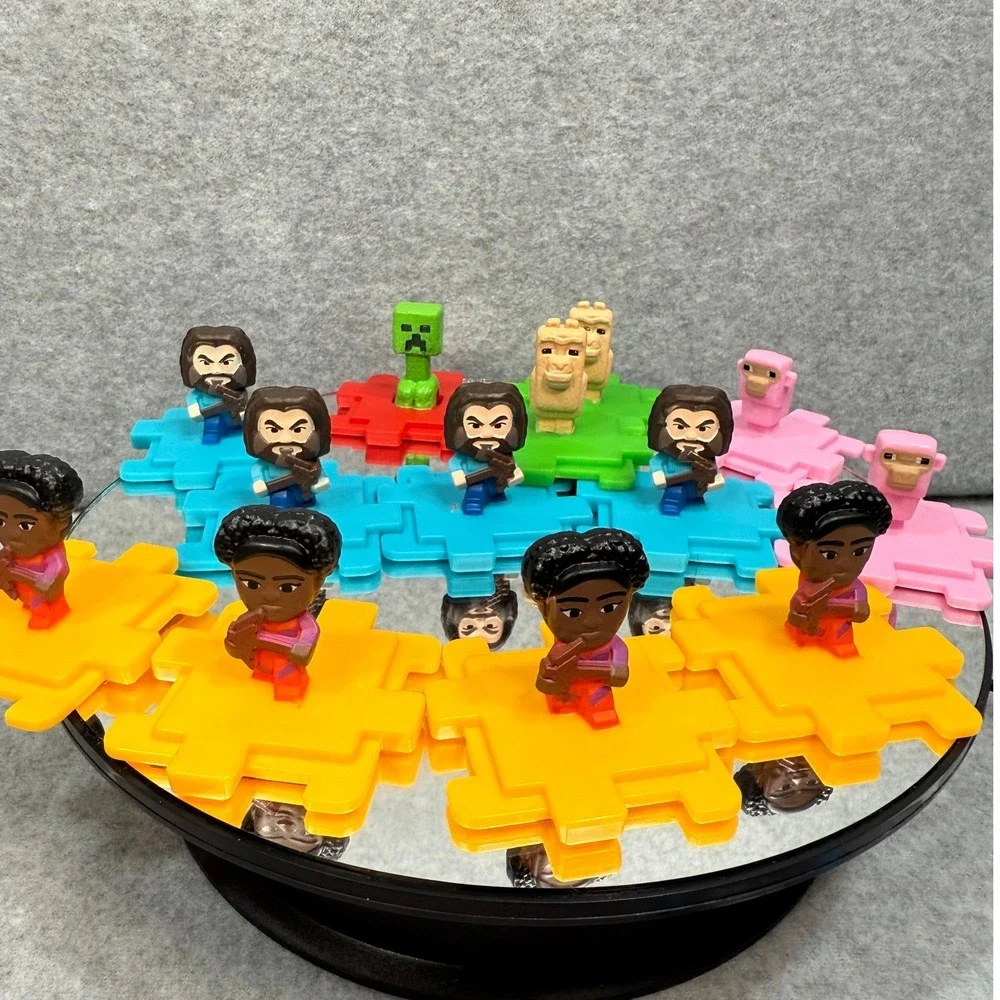 Minecraft McDonald's 2025 Happy Meal Toys Build Tiles Figures Lot‎ Set 63 Pieces